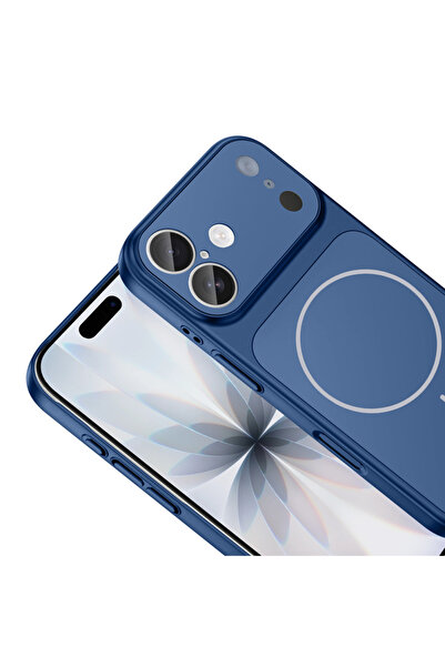 Paladyum Case iPhone 17 Compatible Premium Ag Glass Dark Blue Cover