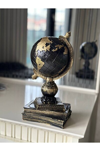 GİZEMSİ Ayyıldızlı kitaplı dünya küre biblo masa üstü hediyelik kırtasiye kiş...
