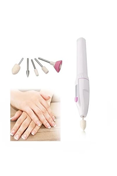 Generic Electric nail care device, with 5 interchangeable heads, for polishing, shaping and nail care