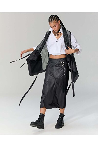 LAMANTE Kemerli Deri Etek