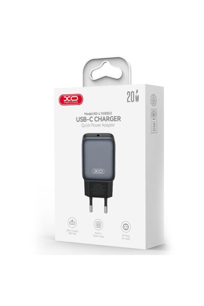 Xo Incarcator Retea (L153), PD20W, 1xUSB , FastCharge, BLACK