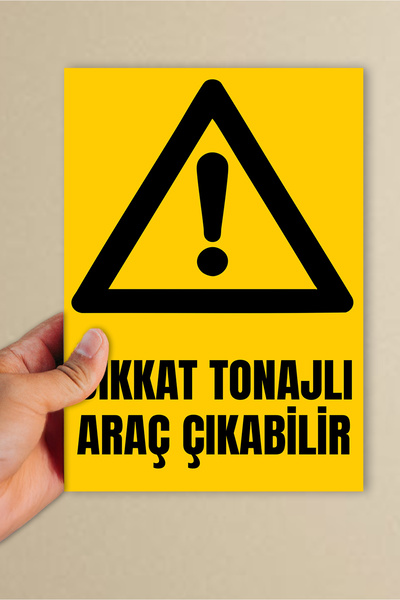 Eker Reklam Ajansı Warning: Heavy Vehicles May Exit 3 mm Decota Sheet (20X30Cm)
