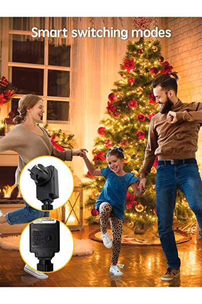 OEM Outdoor decorative lights, 30 meters, 300LED, warm white, waterproof, 8 modes, remote control