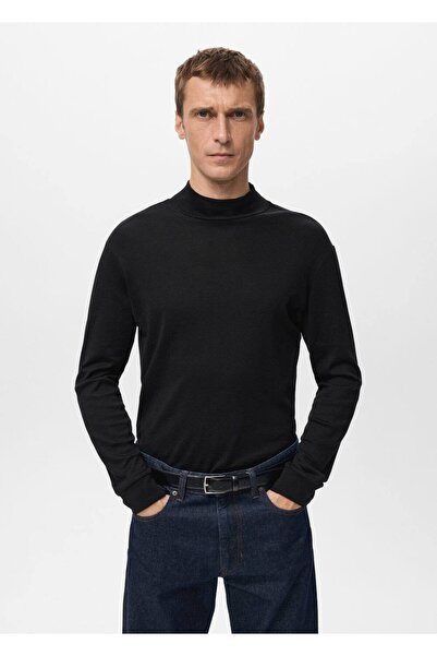 MANGO Man Perkins yaka uzun kollu tişört