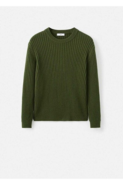 MANGO Man Yün karışımlı fitilli kazak