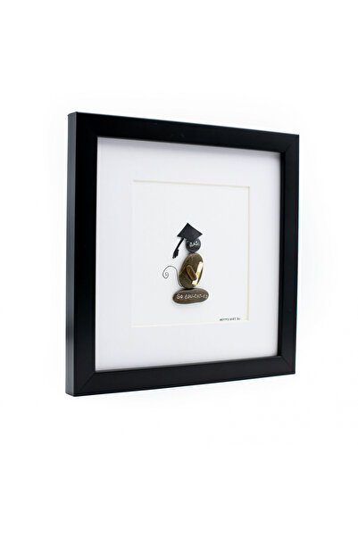 ArtMyWay Graduation Painting - Pebble Art Collection - v2 (with authentic river stones and natural elements)