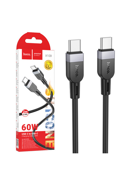 Hoco Cablu Date si Incarcare (X109), USB-C, PD60W, QC3.0, 3A, 2m, BLACK
