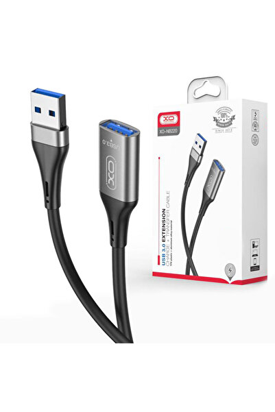 Xo Cablu date și încarcăre (NB220), USB-A 3.0 (M) - la USB-A 3.0 (F) - viteză ~5GB, 2m, Negru