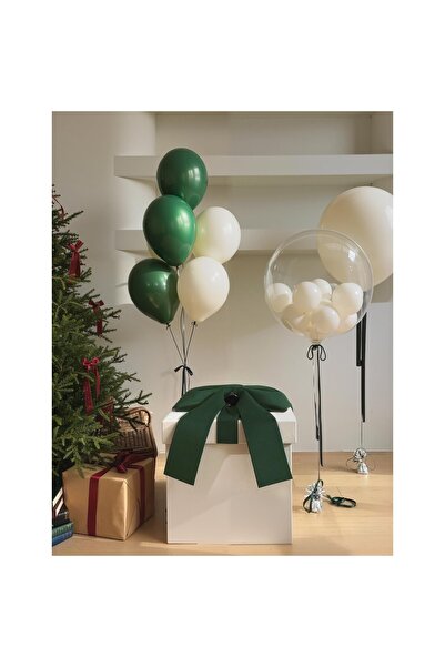 Flippy Set of 12 Standard Latex Balloons, 25 cm, Dark Green