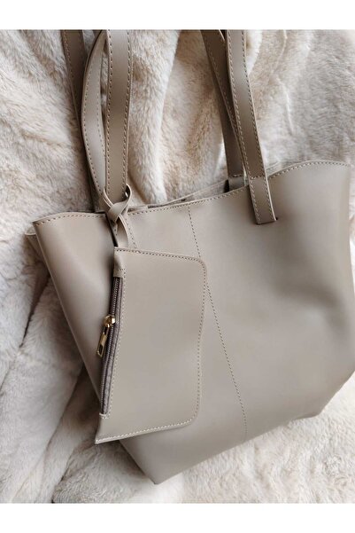 Tuel Large Size Women's Bag with Strap and Small Wallet