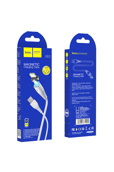 Hoco Cablu Date si Incarcare (X63), USB-A la Lightning, 18W, 2.4A, 1m, White