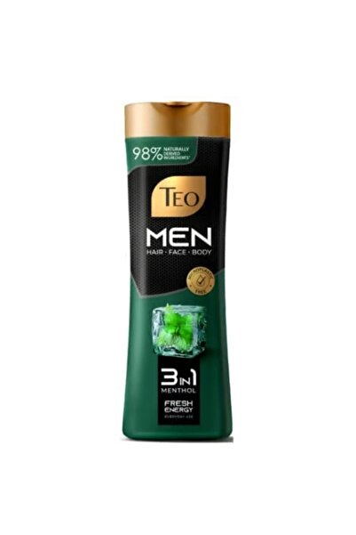Teo Set of 5 x Shampoo Men 3 in 1, Mint, 350 ml