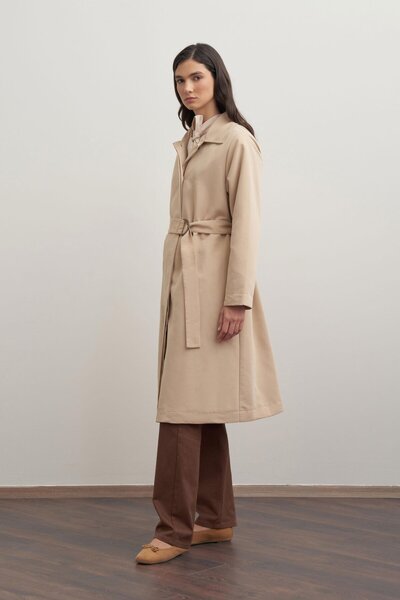 ALLDAY Μακρύ καμπαρντίνα με ζώνη