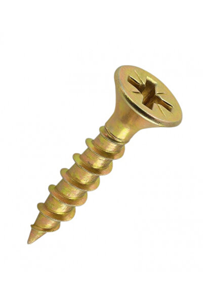 Grey Square Set of 50 Wood screws, countersunk head, galvanized steel 4X20 mm