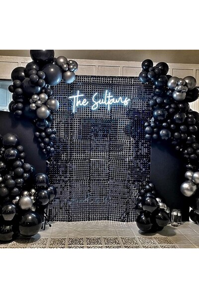 Flippy Set of 12 Standard Latex Balloons, 13 cm, Black