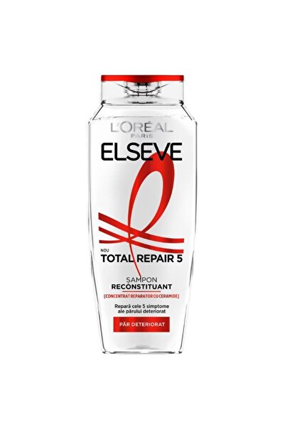 ELSEVE Set of 2 x Total Repair 5 Shampoo, for Damaged Hair, 250 ml