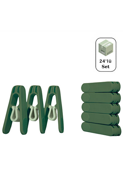 24'lü Premium Plastik Yaysız Mandal, Kırılmaz Mandal, Çamaşır Mandalı, Yaysız Mandal, Poşet Klipsi