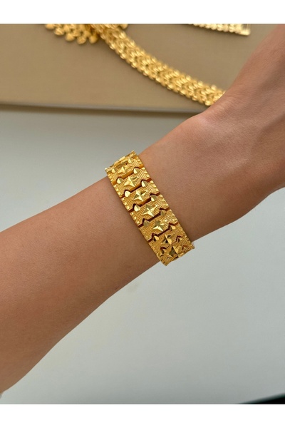 YOUES JEWELRY سوار ذهبي نسائي من موديل KUYUMCU