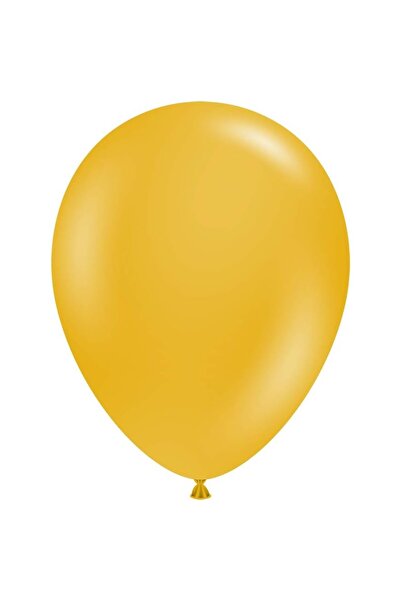 Teo Set of 12 Balloons, , Standard Latex, 30 cm, Mustard Yellow