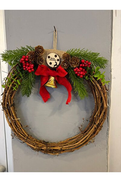 NUGA ORGANİZASYON Doğal Çemberli Yılbaşı Kapı Süsü