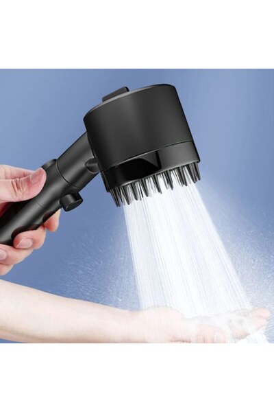 Bogadini Universal pressurized shower head, 26x7.4 cm, silver, adjustable jet...