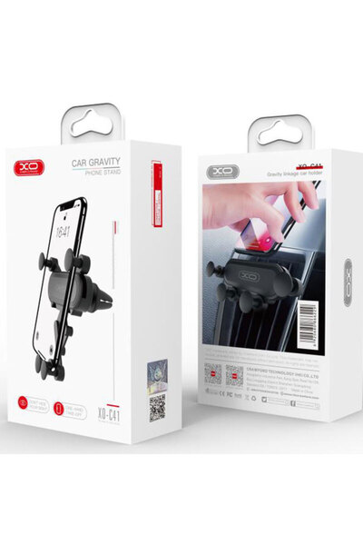Xo Car Mount (C41), FlexiBump, Ventilation Mounting, AutoGravity, Flexible Arms, Black
