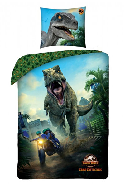 JURASSIC WORLD Microfiber children's bedding, 2 pieces 140x200 cm, 63x63 cm
