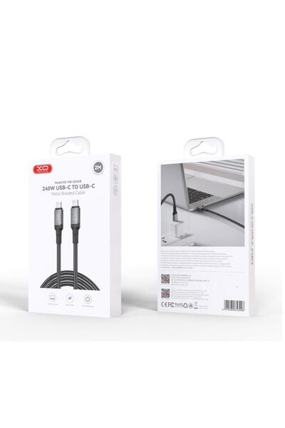 Xo Data and Charging Cable (NB-Q264B), USB-C, PD240W, QC3.0, 2m, Black