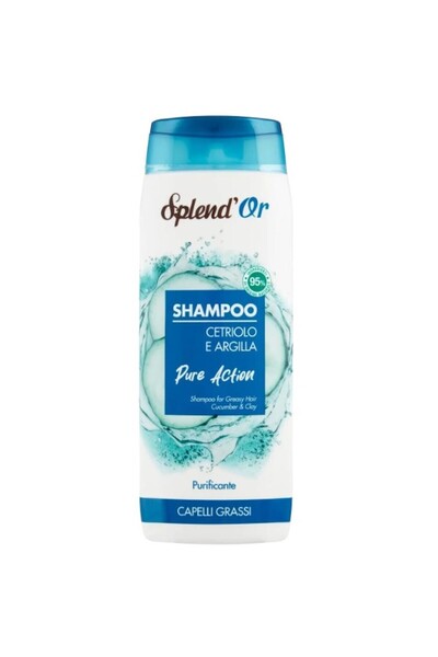 SPLENDOR Set 5 x Sampon Purifiant Splend'Or, Castravete si Argila, 300 ml
