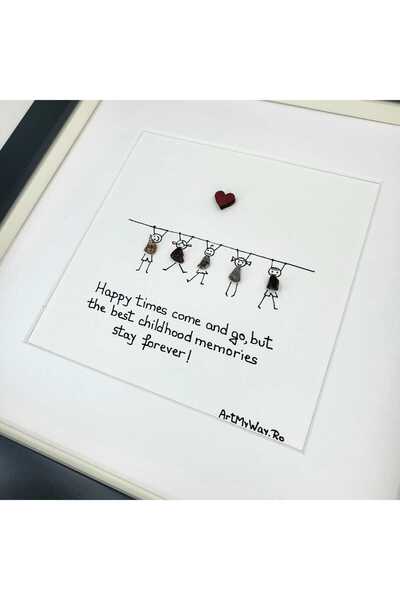 ArtMyWay CHILDHOOD Painting - Pebble Art Collection (with authentic river stones and natural elements)