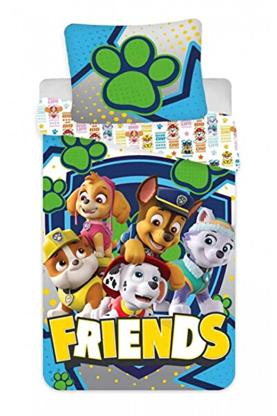 PAW PATROL Lenjerii de pat copii, Paw Patrol, Friends 2 piese 100x135 cm, 40x60 cm