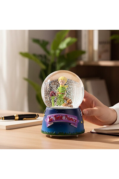 hediyesahibi Küçük Prens Orta Boy Işıklı Müzikli Kar Küresi – Le Petit Prince...