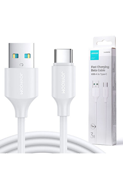 Joyroom Cablu Date si Incarcare (S-UC027A9), USB-A la USB-C, 18W, 3A, 1m, White