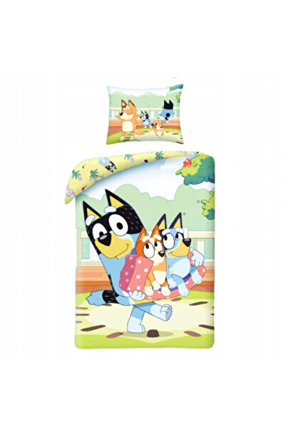 bluey Bluey microfiber bed linen, 2 pieces 140x200 cm, 60x70 cm