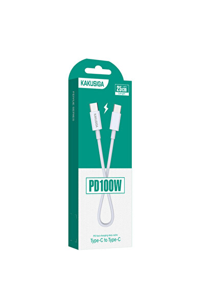 KAKU Cablu Date si Incarcare (KSC-653), USB-C, PD100W, QC3.0, 25cm, White