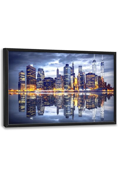 ALAYRA International Beautiful Framed Canvas Wall Art 60×90 cm with Outer Fra...