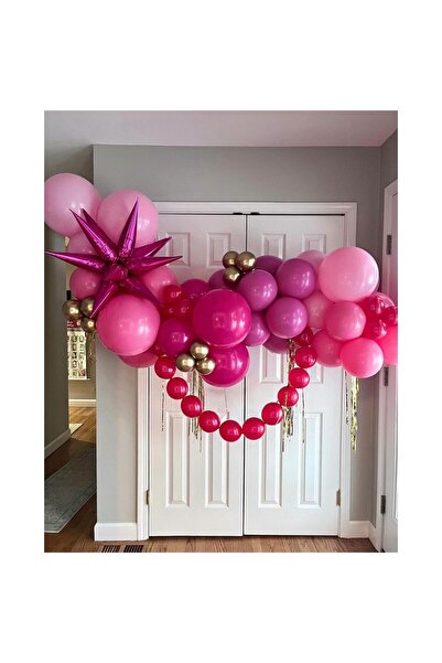 Flippy Set of 12 Standard Latex Balloons, 13 cm, Rose Red