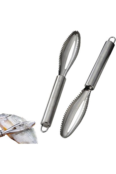 Flippy Flippy Stainless Steel Fish Scale Cleaning Brush, 24 x 3 cm, Grey