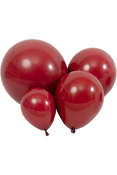 Flippy Set of 12 Standard Latex Balloons, 13 cm, Dark Red
