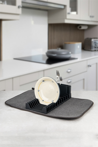 Minya Home Katlanabilir Büyük Boy Bulaşıklık Mikrofiber Bezli Tezgah Kurutma ...