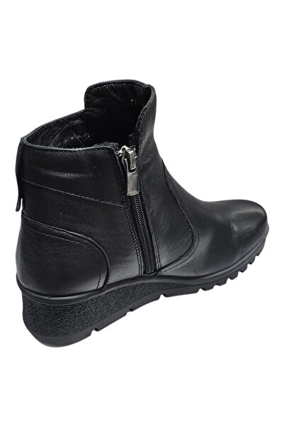 scv Women's orthopedic black leather boots with two zippers, sizes 36-40
