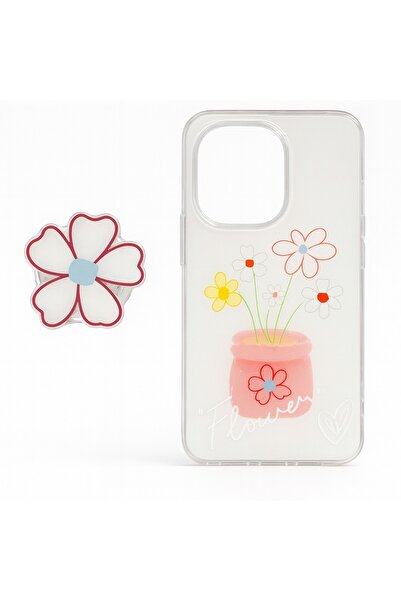 OSG Xiaomi Mi 13t Pro Compatible Popsocket 3D Adhesive Hand Grip Set Shock-Absorbing Non-Yellowing Case