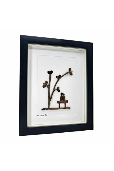 ArtMyWay Tablou IMPREUNA - Colectia Pebble Art (cu pietre de râu autentice și elemente naturale)
