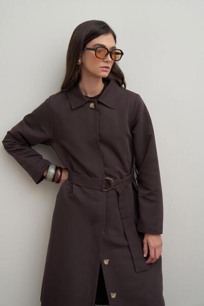 ALLDAY Μακρύ καμπαρντίνα με ζώνη