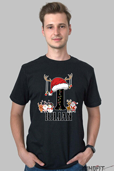 GILDAN Tricou Craciun Iulian Litera I Cu Reni Mos Craciun Si Magie Festiva Ba...