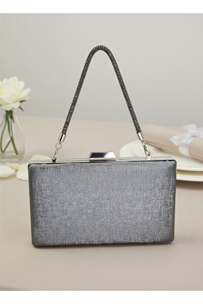 Biçanta Platinum Color Stone Handle Matte Anti-Scratch Leather Pearl Wedding Engagement Graduation