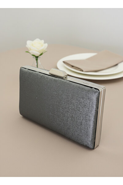 Biçanta Anthracite Gray Platinum Color Matte Anti-Scratch Leather Wedding Engagement Graduation