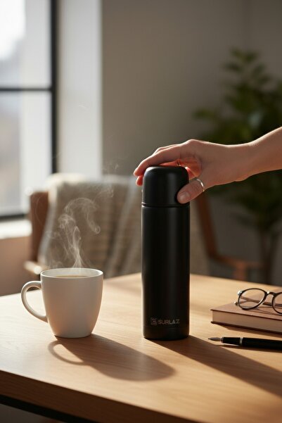 SürLaz İsme Özel 500 ML Çevirmeli Kapak Termos Ergonomik Kullanım Kolay Taşın...