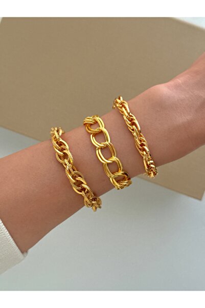 YOUES JEWELRY Jeweler Model Chain Gold Women's Bracelet