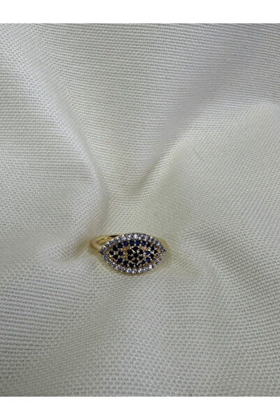 bijuxbymrv Navy Blue Zircon Stone Eye Ring
